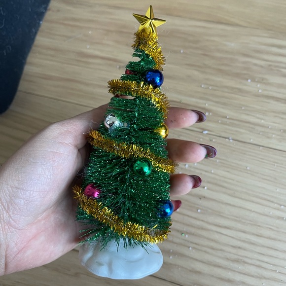 Christmas Village Decorated Glitter Tree Bottle Brush Tree - Picture 3 of 5